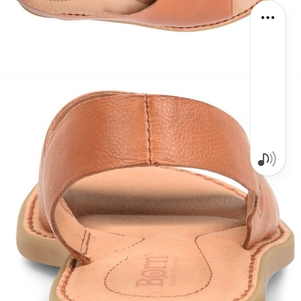 Born Tan Leather Sandals Minimalist Design